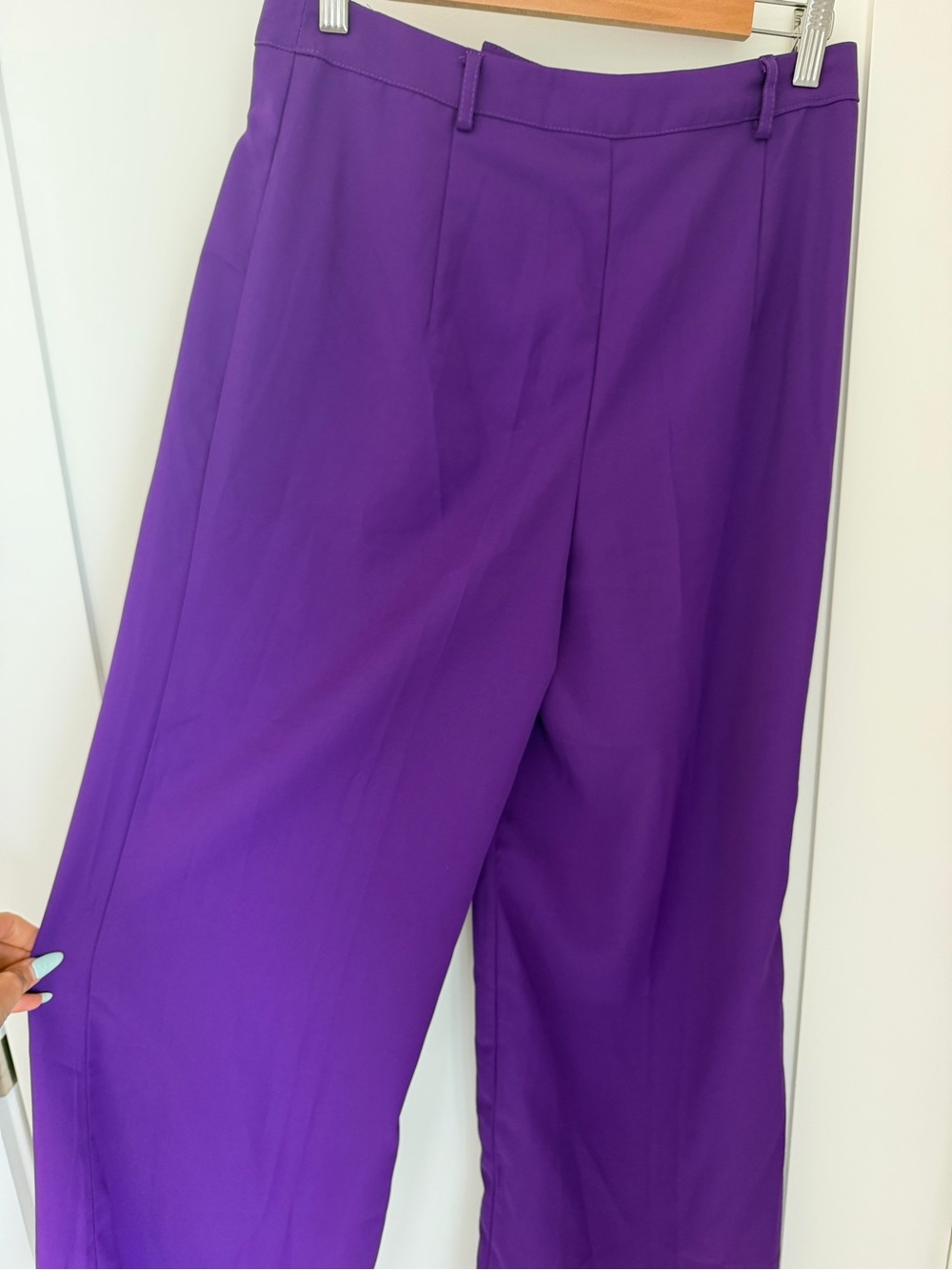 Wide Leg High-Rise Pants in Purple - Picture 5 of 5